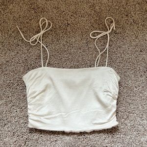 Zara white satin top